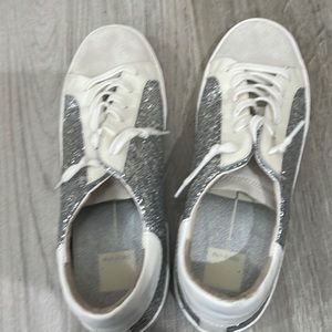 Dolce vita sneakers Size 10 white with silver sparkles. Worn once